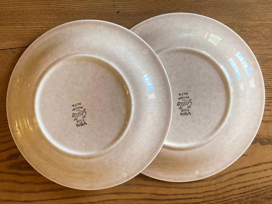 Image 1 of Pair of Vintage Swedish Gefle Plates