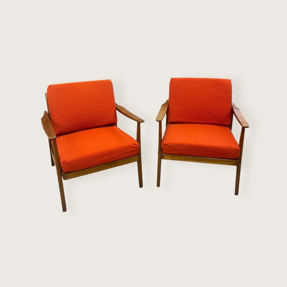 Fauteuil Lounge Vintage / Chaise Cocktail – Années 1960 – Style Scandinave – Bois Massif – Housse Amovible (photo 14 of 17)