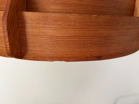 Designer pendant lamp by Hans-Agne Jakobsson for AB Ellysett Markaryd - 1960s. – AB Ellyset Markaryd., Wood (photo 14 of 19)