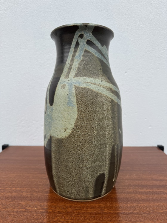 Image 1 of Stoneware Vase with Drips, Jean Pointu Style
