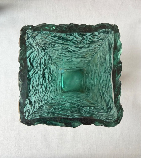 Mid-Century Scandinavian Brutalist Vase – Glass (photo 4 of 6)