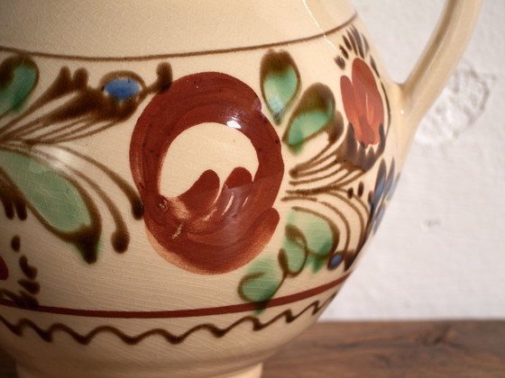 Coppia di vasi vintage in ceramica smaltata a due manici, Europa Centrale, c. 1950 #7, Vasi per piante (foto 5 di 10)