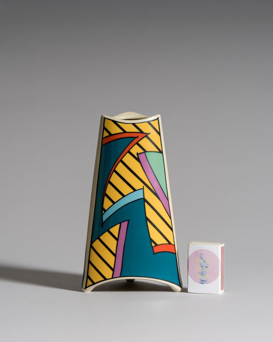 Image 1 of Dorothy Hafner for Rosenthal, “Flash” Vase Duo with Matching Ashtray, Germany, 1980s