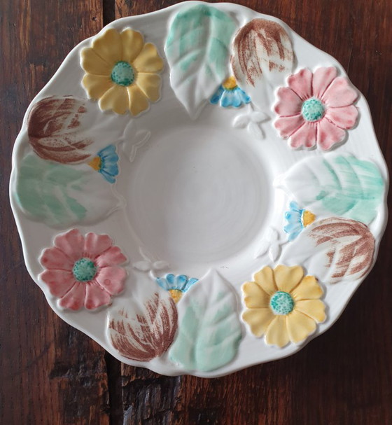 Image 1 of Ovale Platte mit 4 Obst- oder Kuchentellern