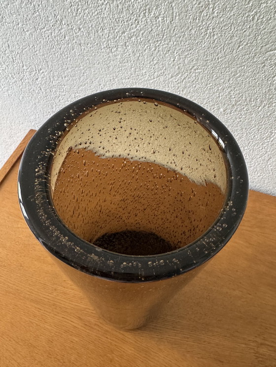 Image 1 of Vase Roller Bullauge Glas Bendor 60er Jahre