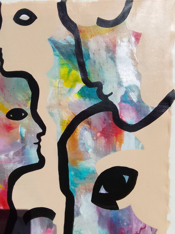 Image 1 of Acrylic painting "hue-man"