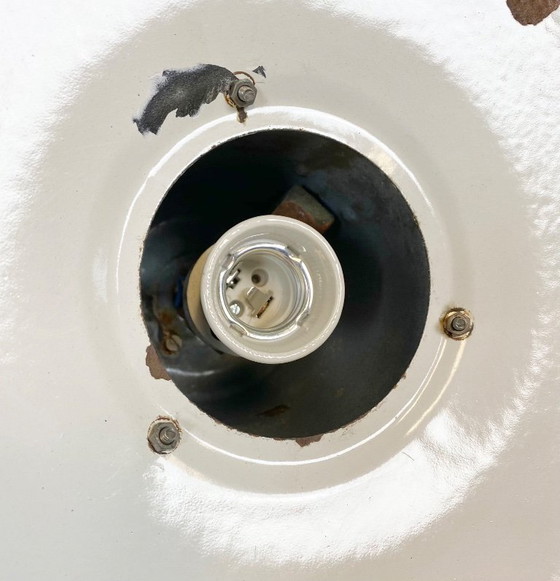 Image 1 of Suspension industrielle en émail gris, style années 1950