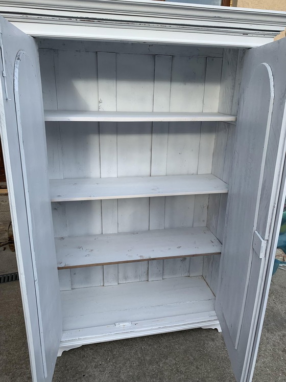 Vintage Painted Wooden Wardrobe (photo 6 of 11)