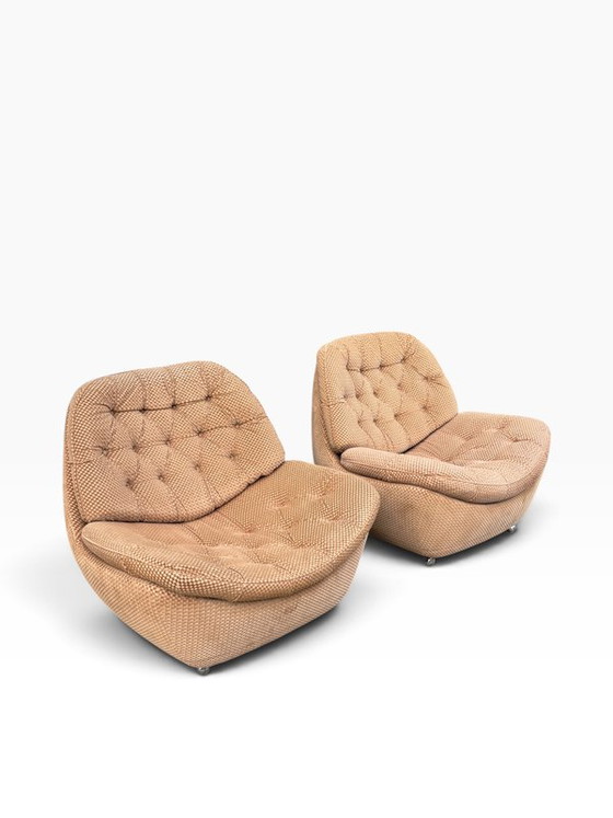 Set of 2 1970s Minotti Italy lounge chairs., Adjustable recliner chair (photo 10 of 13)