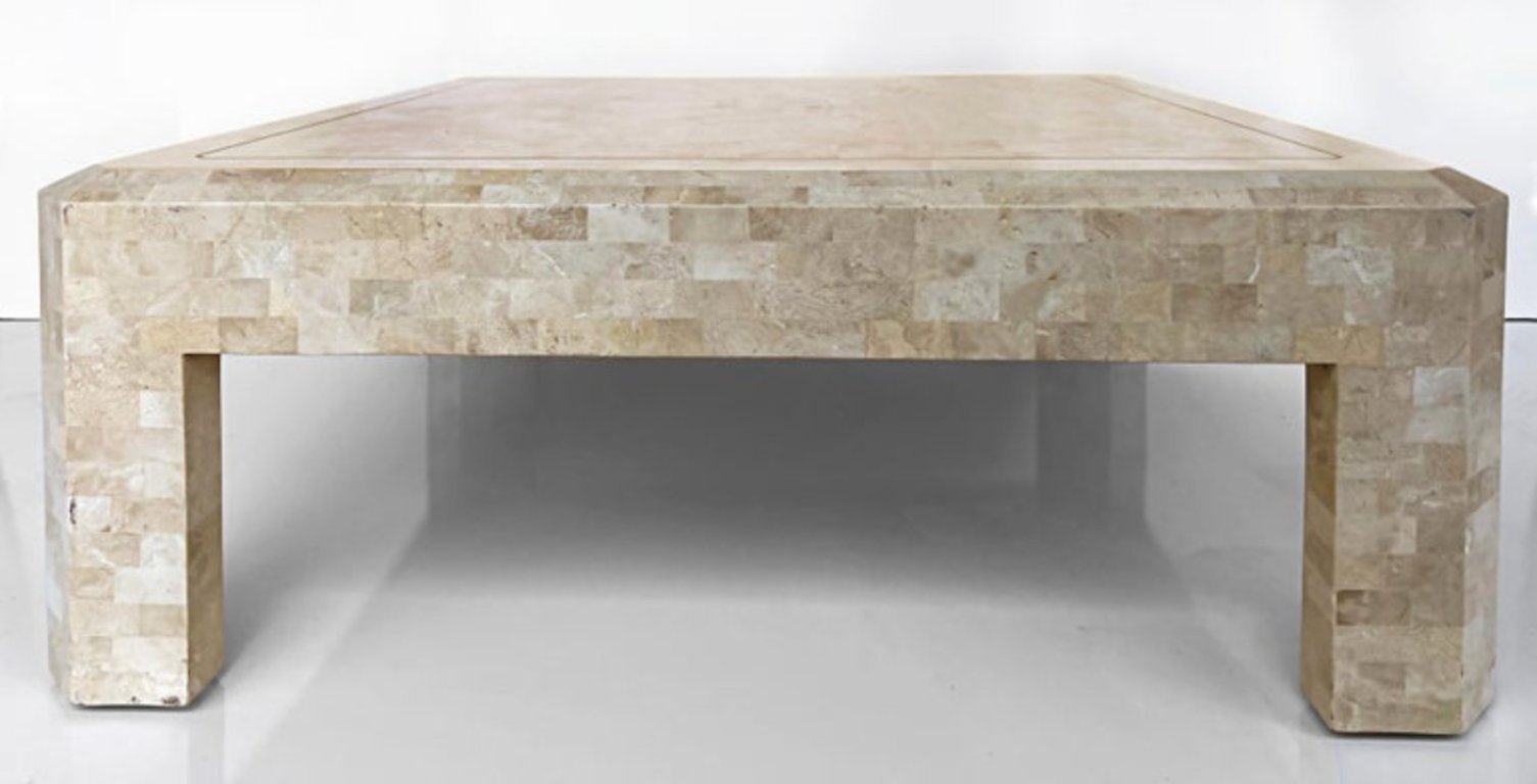 Maitland Smith メイトランドスミス　ストーンタイル　ストーンデスク Maitland-Smith Tessellated Stone side table (2 x) | €400 | Whoppah