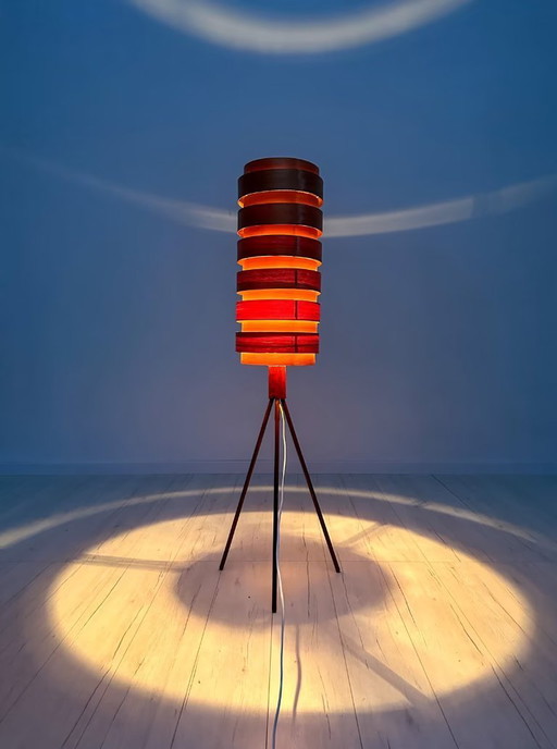 Lampadaire Vintage Danois en Teck et Bois de Bentwood 60s