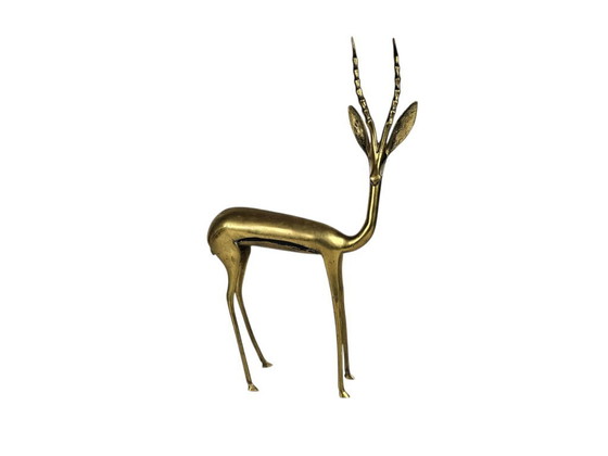 Image 1 of Vintage - XL « Gazelle/Antilope » - cuivre - laiton - troisième quart du XXe siècle