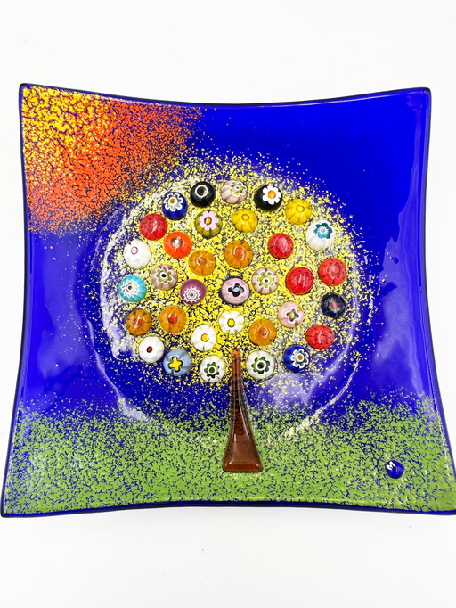 Schale aus Muranoglas "Baum des Lebens" (Lebensbaum)