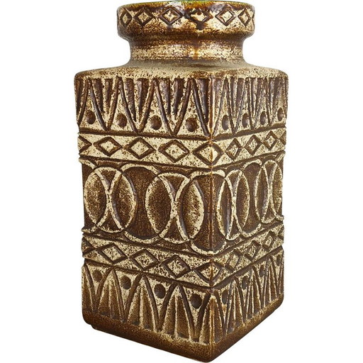 Vintage pottery floor vase by Bodo Mans from Bay Ceramics, Germany, 1970s