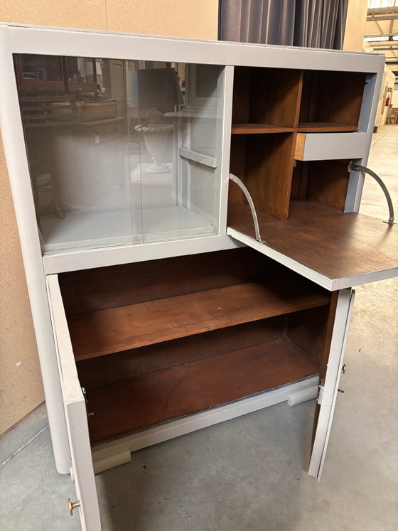 Vintage kast / buffetkast – High boards, Glas, Hout (photo 10 of 12)