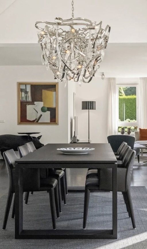 6 x B&B Italia Vol au Vent chairs and Mood dining table.