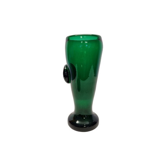 Image 1 of Green glass vase by Max Verboeket, 2nd quarter of the 20th century
