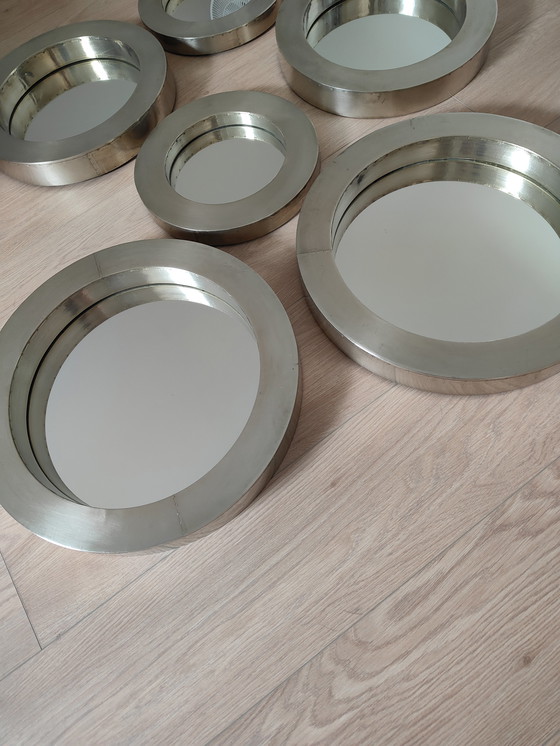 Image 1 of Set van 6 spiegels, modern/industrieel 