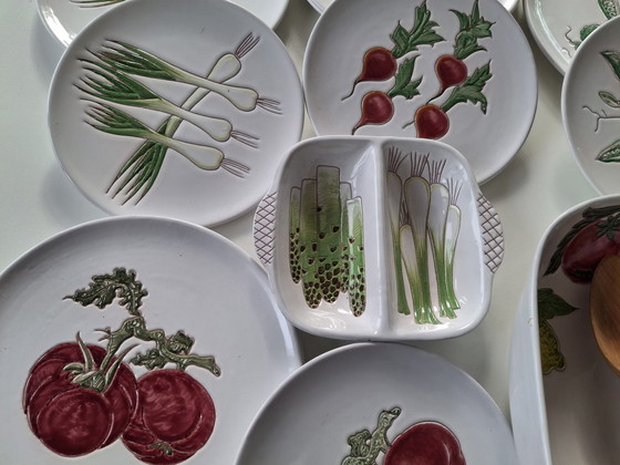 Image 1 of Vintage crockery vegetables. Hand painted in Italy
