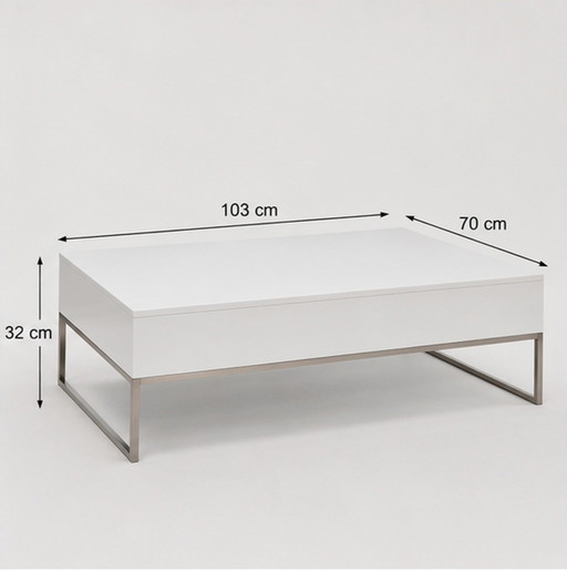 BoConcept Design Salontafel – Dubbel opklapbaar blad & verborgen opbergruimte – rvs, Wood (photo 2 of 7)
