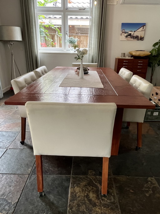 Wooden Table with 6 chairs