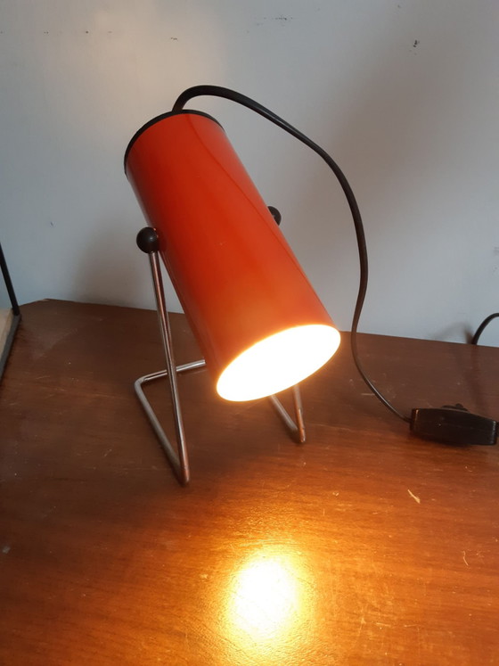 Lampe moderniste Mid-century 1966/1967 par John Brown, Métal, Chrome, Noir (photo 7 sur 8)