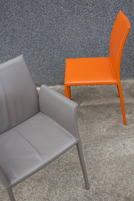 Image 1 of 6x Roberto Barbieri, sedia da pranzo ZANOTTA "LIA"