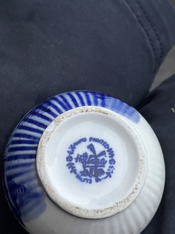 Image 1 of Delft Blue * “Hand Painted Delft” Small Vase 13cm High 9cm Wide +-8cm Diameter