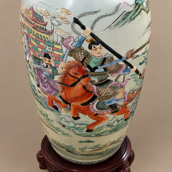 Beautiful XL Chinese Floor Vase (102 cm) with Tactile Relief, asian vases from Holland, Decorative Objects (photo 6 of 9)