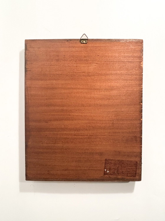 Panneau de verre sculpté représentant une maternité, par Erwin Walter Burger, années 1960 – Objets déco (photo 7 of 11)