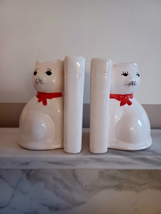 Vintage (1980) Cat Bookends