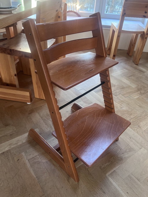 Chaise haute / chaise haute réglable en bois Stokke Tripp Trapp