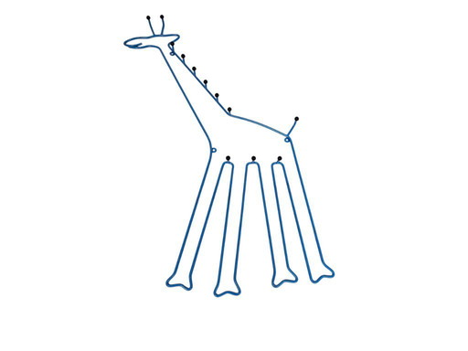 Ikea - Ikea collectables - large wire metal giraffe coat rack - 90's