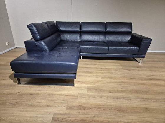 Image 1 of Montel Temptation - Divano angolare - Blu - Pelle - Design