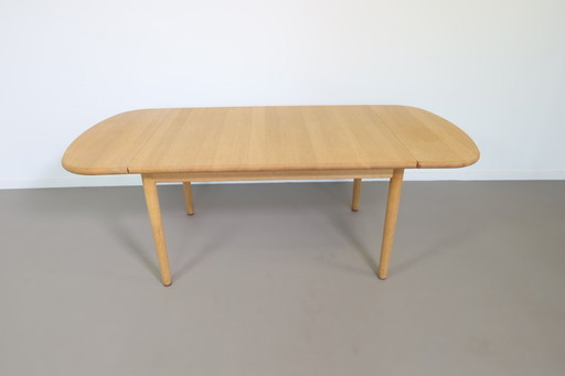 Getama eiken drop-leaf salontafel ,model nr GE 82/85 , ontworpen door Hans Wegner