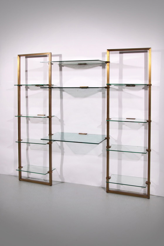 Image 1 of Peter Ghyczy, mobiletto da parete in ottone molto raro, modello R16, 1970