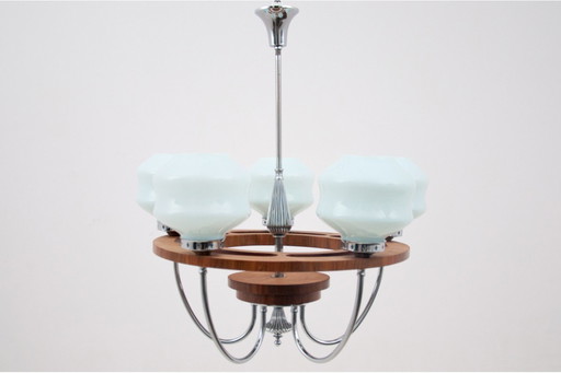 Art Deco chandelier, 1950s, Poland