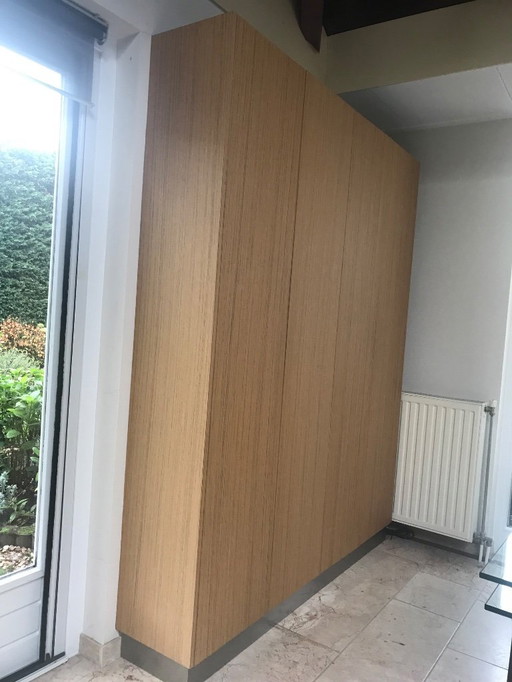 Design Cupboard with Black Shelves, Suitable for Living Room, Kitchen, or Office