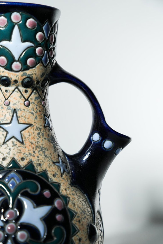Antique Amphora Czechoslovakia Vase Dignitary Portrait Double Handles Art Deco – Ceramic (photo 9 of 16)