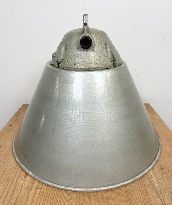 Image 1 of Grey Industrial Explosion Proof Lamp with Aluminum Shade from Zaos, 1970s