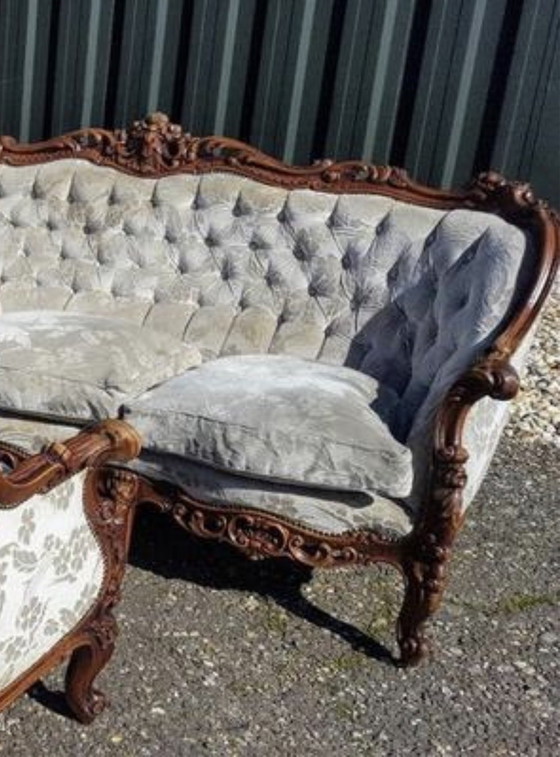 Image 1 of Divano barocco con 2 poltrone