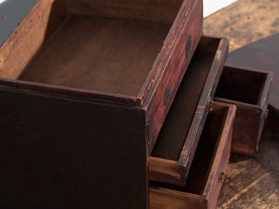 Antique small Japanese chest with drawers and compartments – Japan, circa 1900 – Chest of drawers (photo 23 of 40)