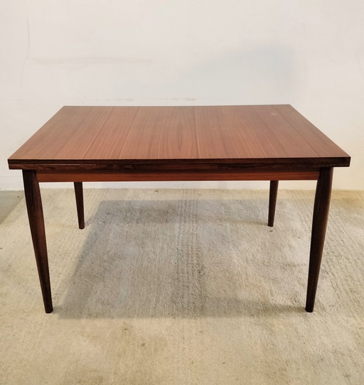 Mesa de comedor extensible vintage de palisandro, Lübke