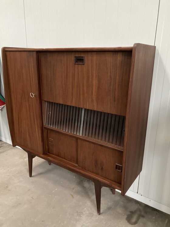 Image 1 of Vintage Mid - Century Teak Wall Cupboard