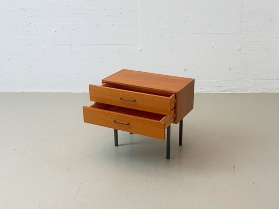 Image 1 of Mid-century bedside table with two drawers, 1950s