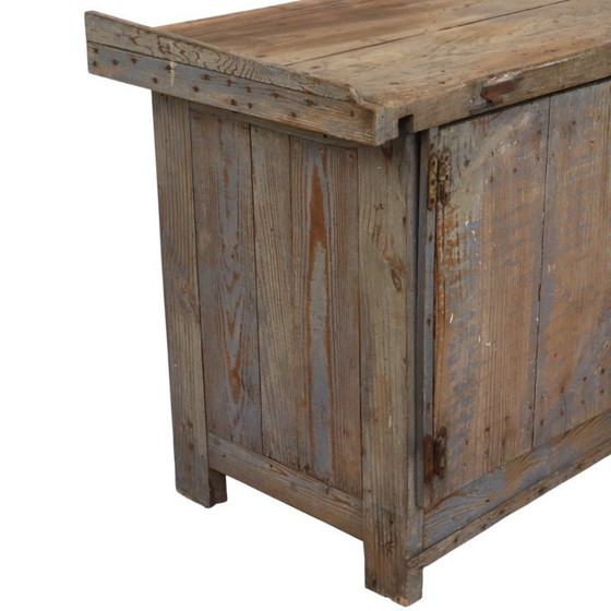 Image 1 of Characterful Old Blue Workbench Sideboard