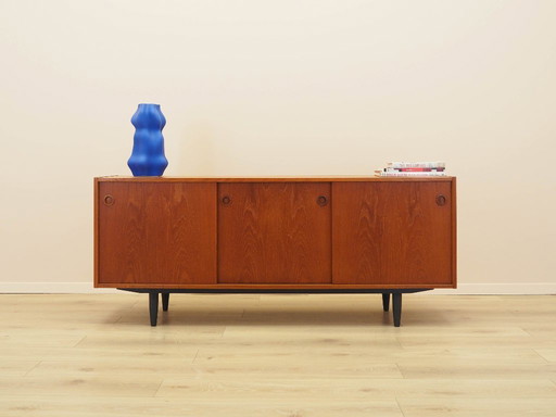 Buffet en teck, design danois, années 1970, fabriqué au Danemark
