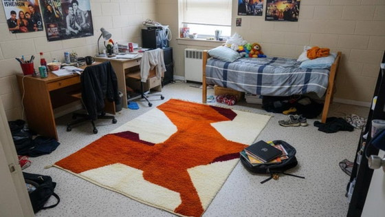 Image 1 of Marokkanischer Teppich aus Naturleinen, 300 x 200 cm