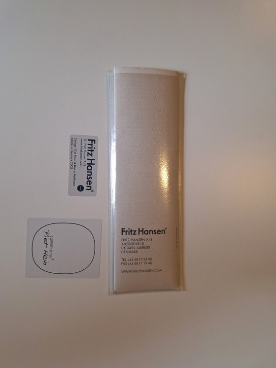 Image 1 of Fritz Hansen Superellips table white laminate with tension legs