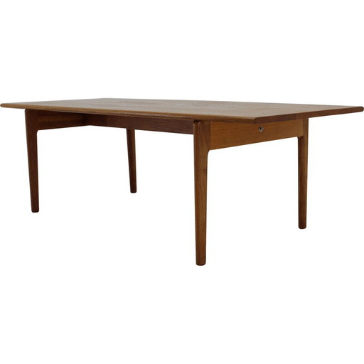 Tavolino da caffè vintage in legno massello di rovere "At-15" di Hans J Wegner per Andreas Tuck, Danimarca, anni '